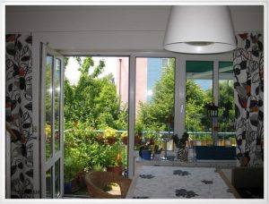 Ausblick Wohnküche/Balkon